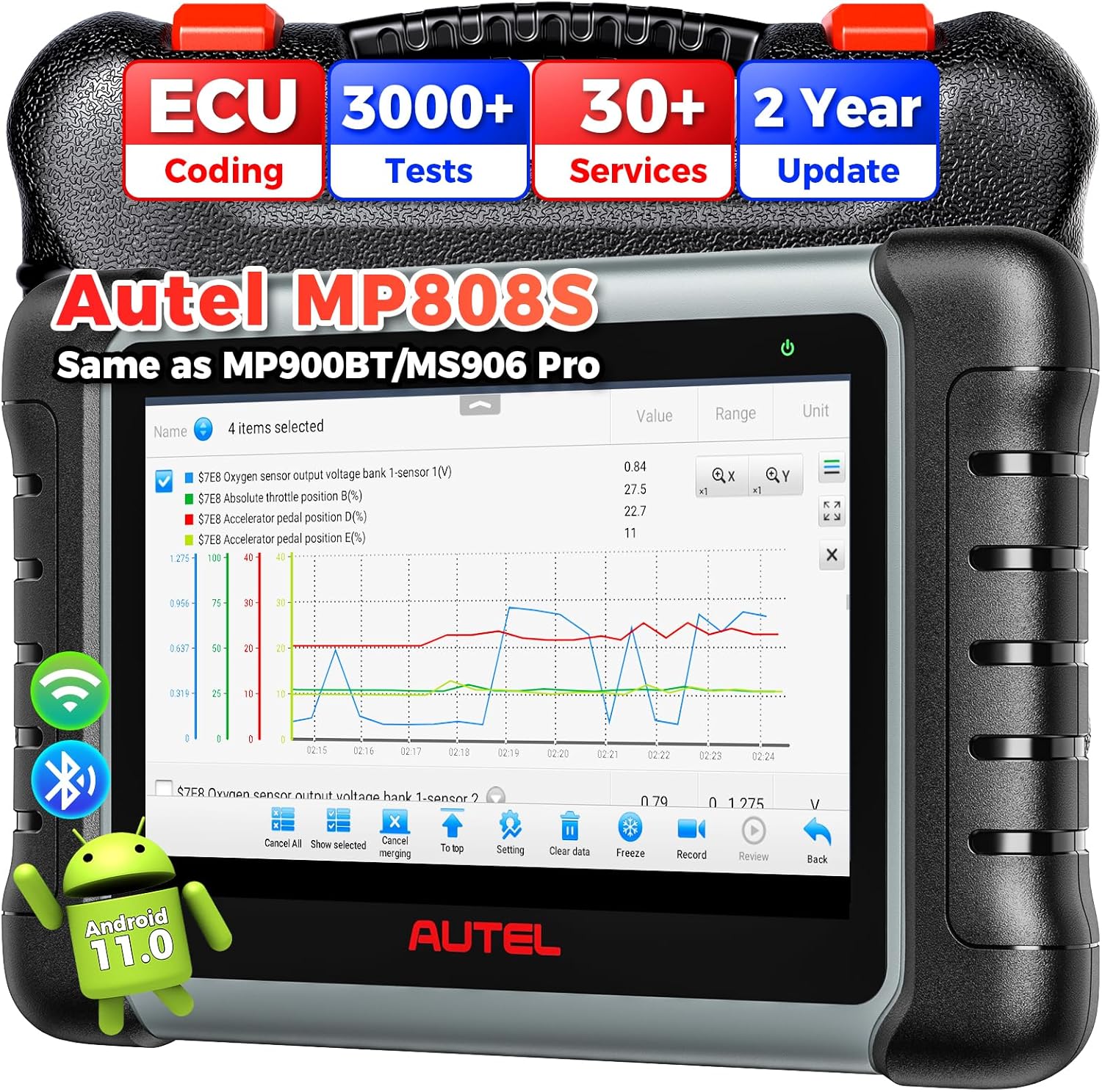 Autel MaxiPRO MP808S Bidirectional Scanner, 2026 ECU Coding w/2-Year Update