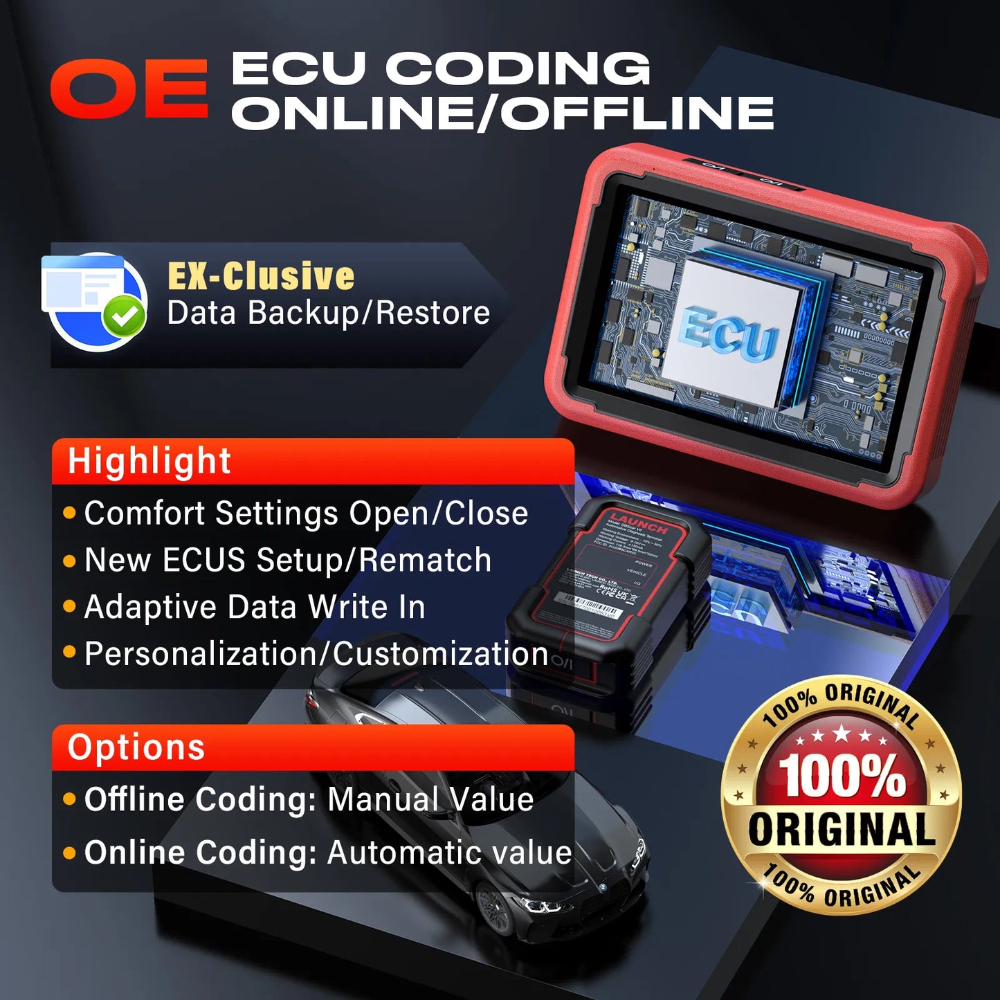 Launch X431 PROS V 5.0 Scanner, 2026 Newly Elite Bidirectional Scan Tool with CAN/DoIP, 38+ Reset, ECU Code, Launch Scanner for All Vehicles, FCA AutoAuth, 2 Yrs F-Ree Update, Same as V+