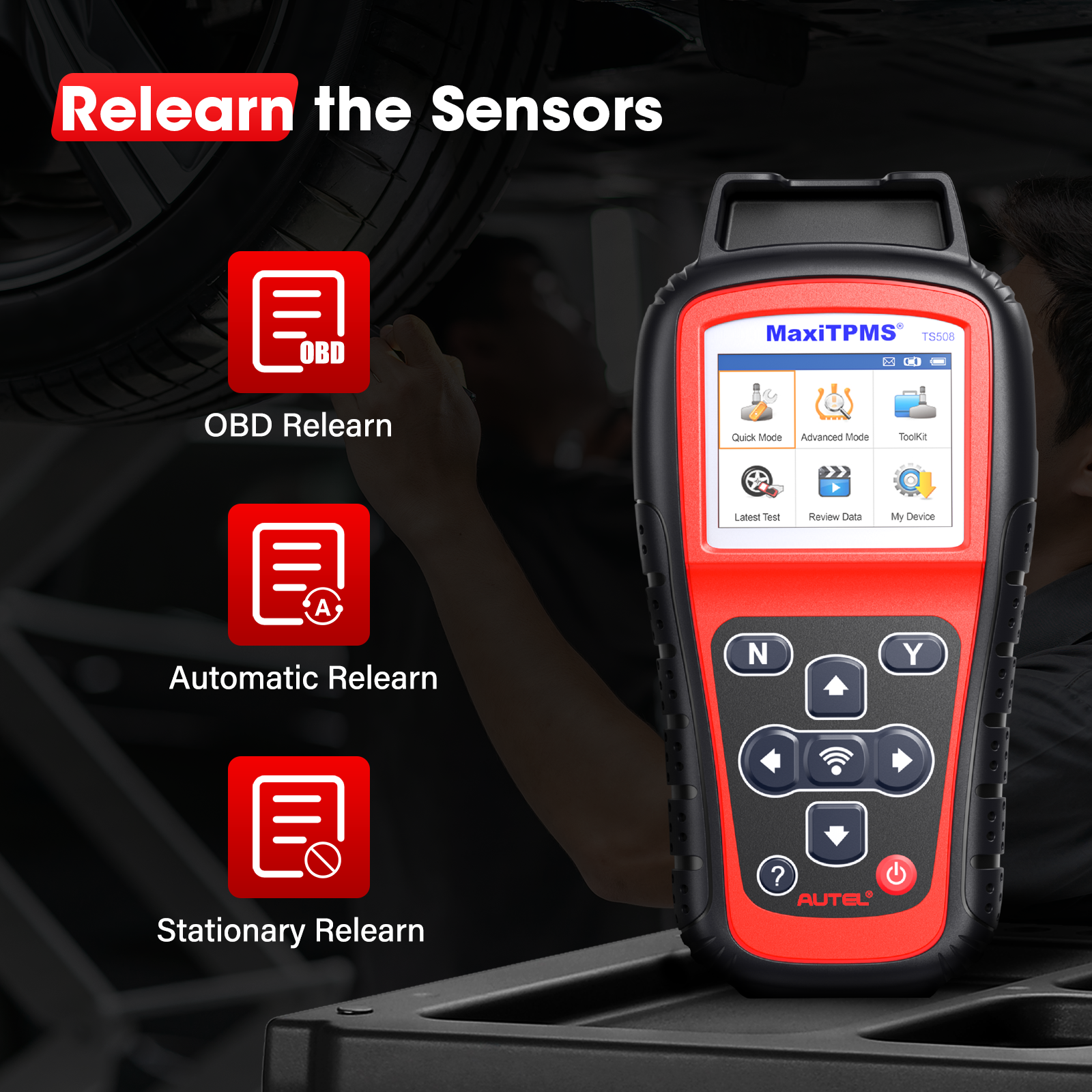 Autel ماكسي تي بي ام اس TS508K