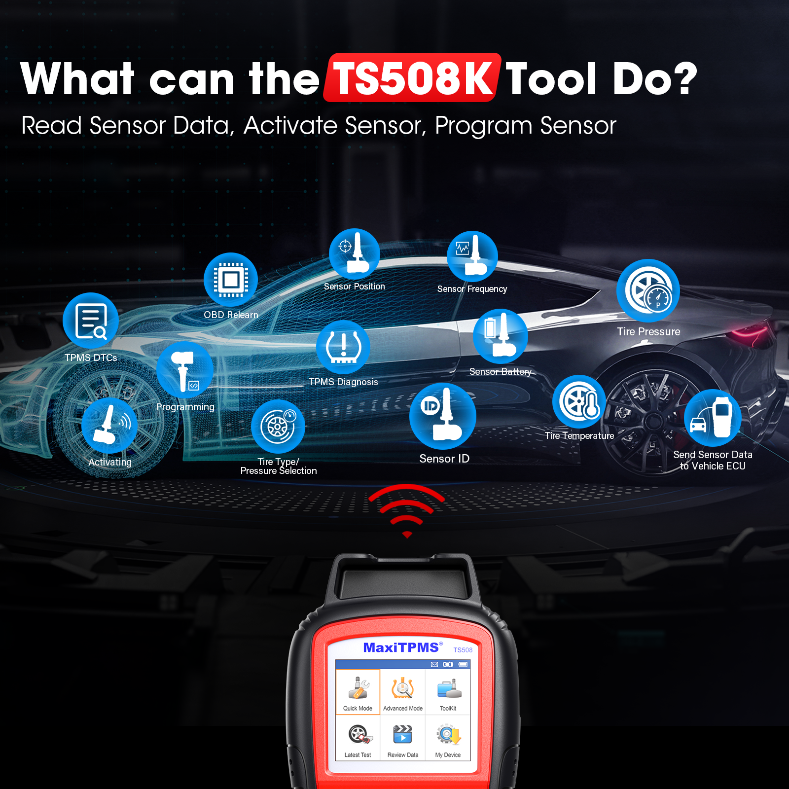 Autel ماكسي تي بي ام اس TS508K