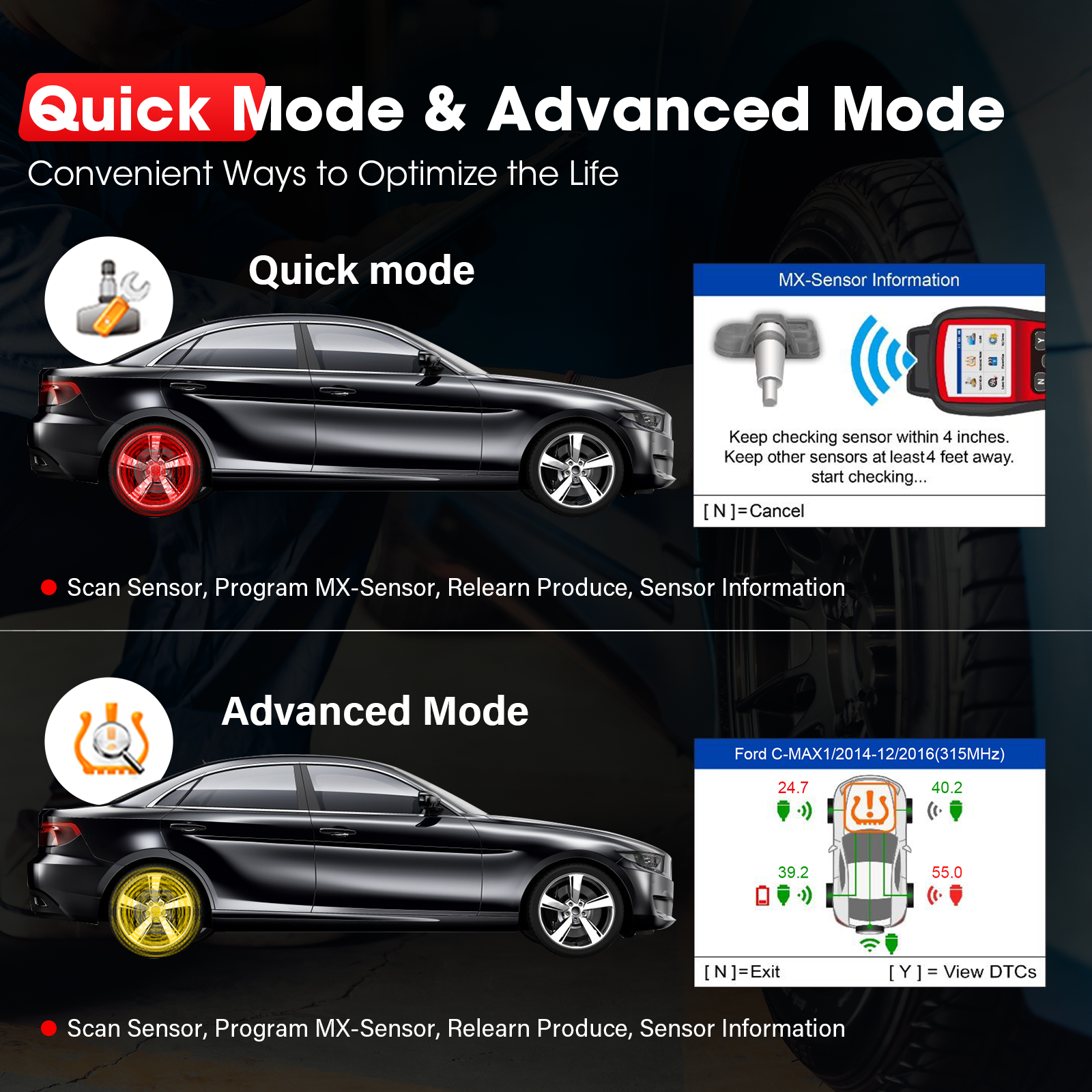 Autel ماكسي تي بي ام اس TS508K